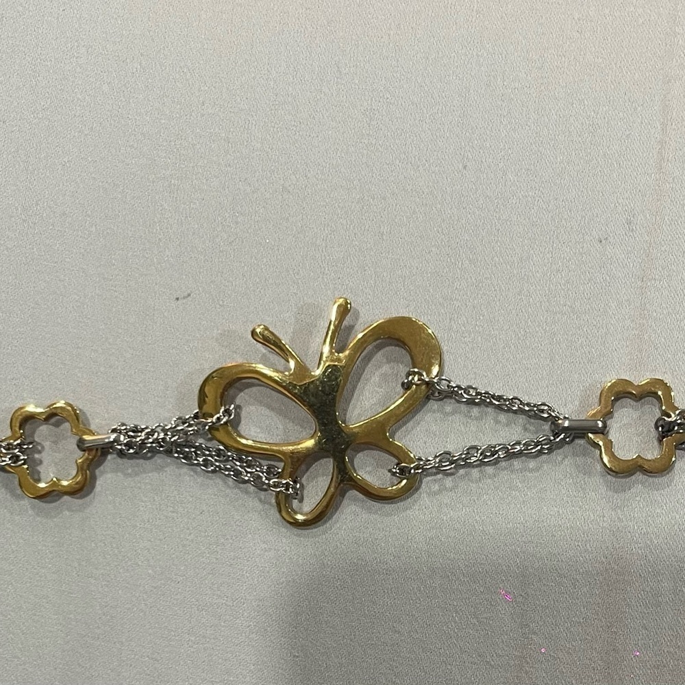 Butterfly bracelet with silver and gold very unique never worn